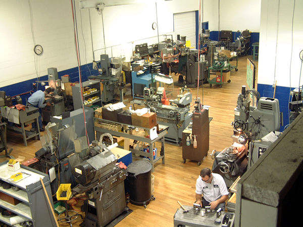 K&K Tool & Die shop floor with manufacturing equipment
